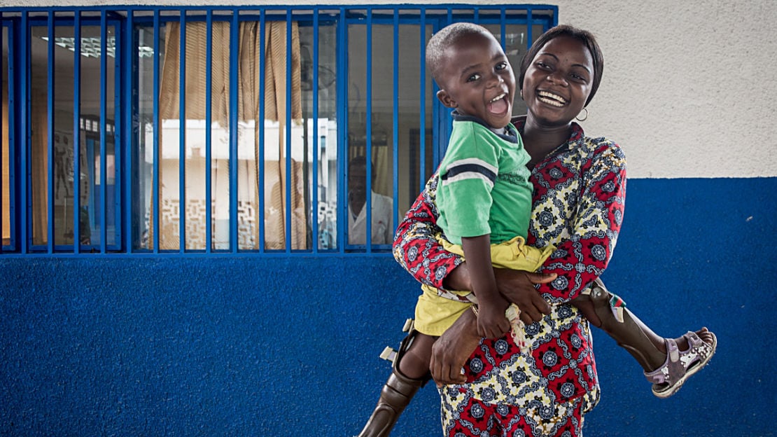 In DRC, HI is supporting persons with disabilities, such as Jacques and his mother Jeanne, to be fully included in society. 