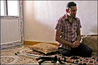 Abdelillah during a psychosocial support session. 