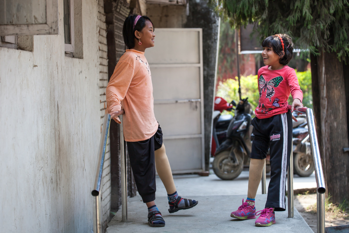 Nirmala and Khendo at the rehabilitation center