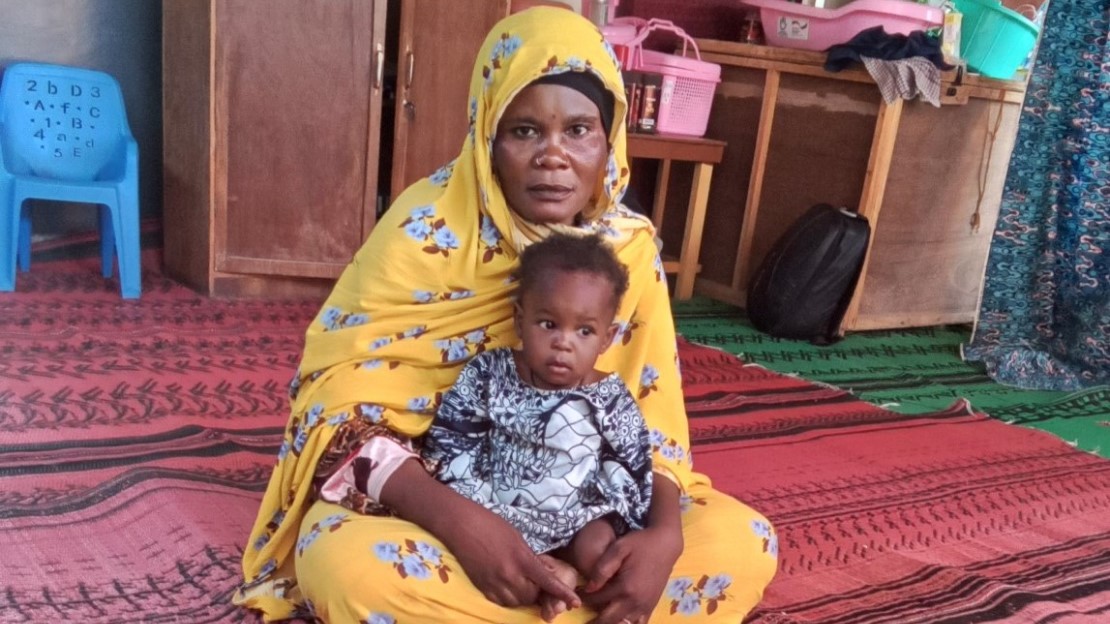 Amina Gapili and her daughter Zenaba take part in recreational activities.