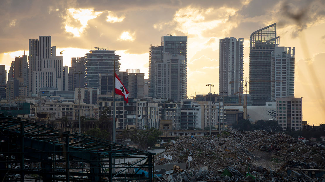 The beirut skyline, taken March, 2021