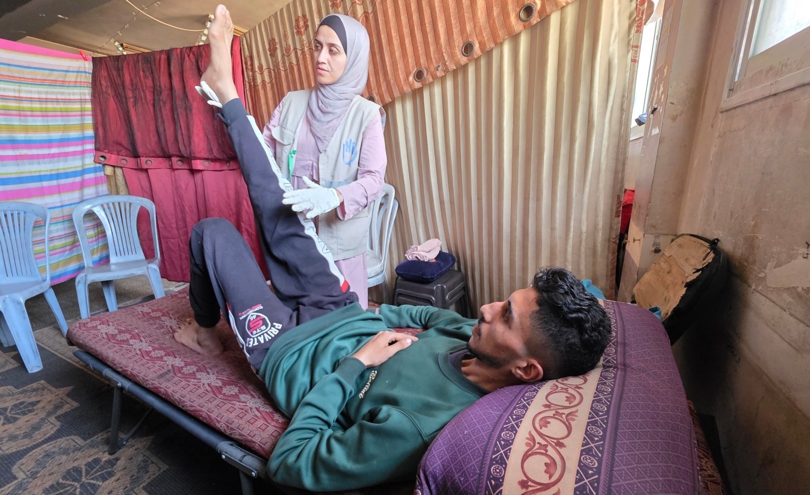 Ahmed during a rehabilitation session. 