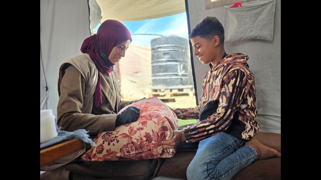 Ahmed, survivor of an explosive ordnance 