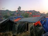 Shelters in an extension camp in Bangladesh, October 2017