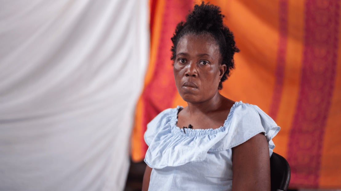 Haiti: Eugénie, driven from her home by violence, learns to walk with HI