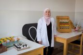 Sina, occupational therapist at the Basma hospital rehabilitation center 