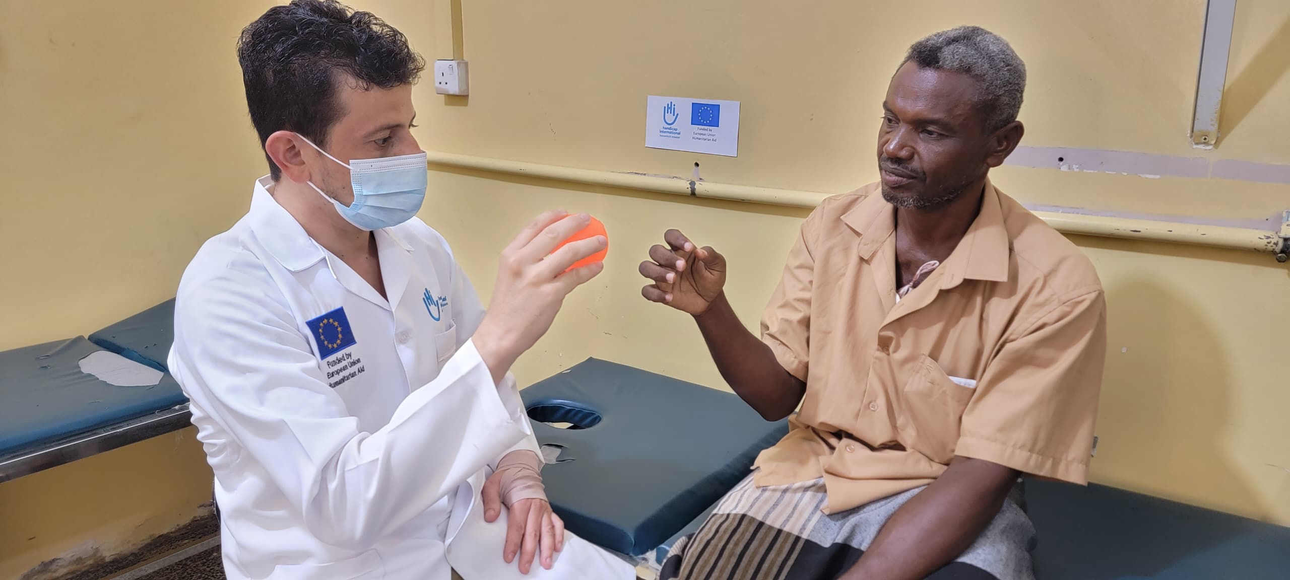 Ali during a rehabilitation session  Ali during a rehabilitation session