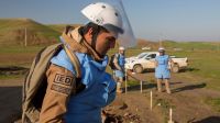 A team of Kurdish weapons clearance experts in Kalar, Iraq 