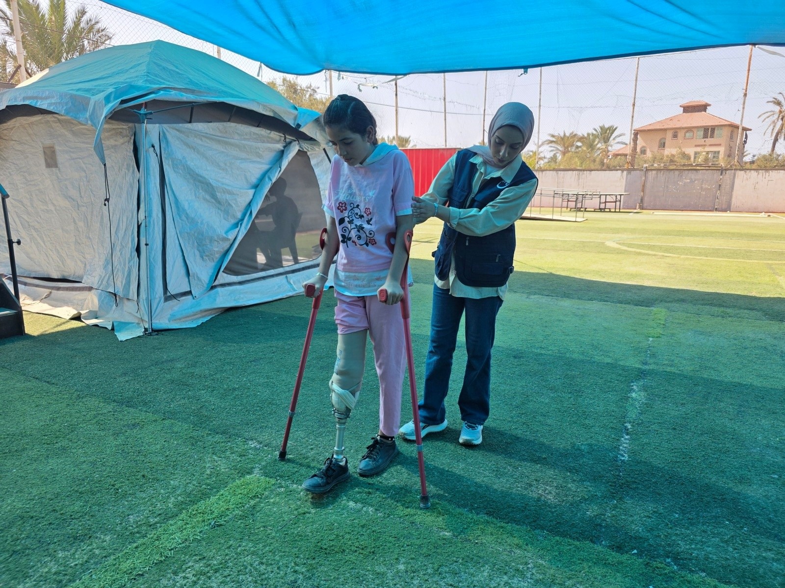 Fayez and Mena: Hand in hand to walk again