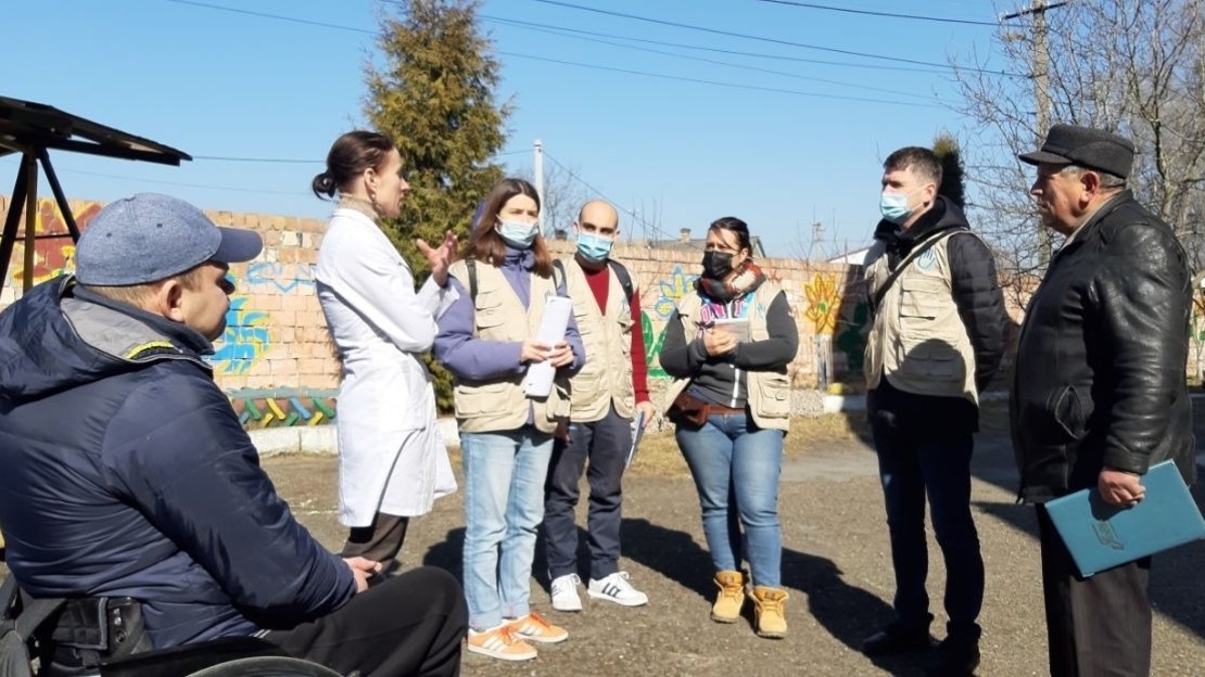 HI’s teams visiting a home for children with multiple disabilities in Chernivtsi, Ukraine.