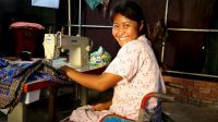 HI has helped Srey Nuch to set up her own sewing business