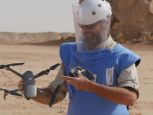 Drone testing during a mine clearance operation with partner Mobility Robotics.