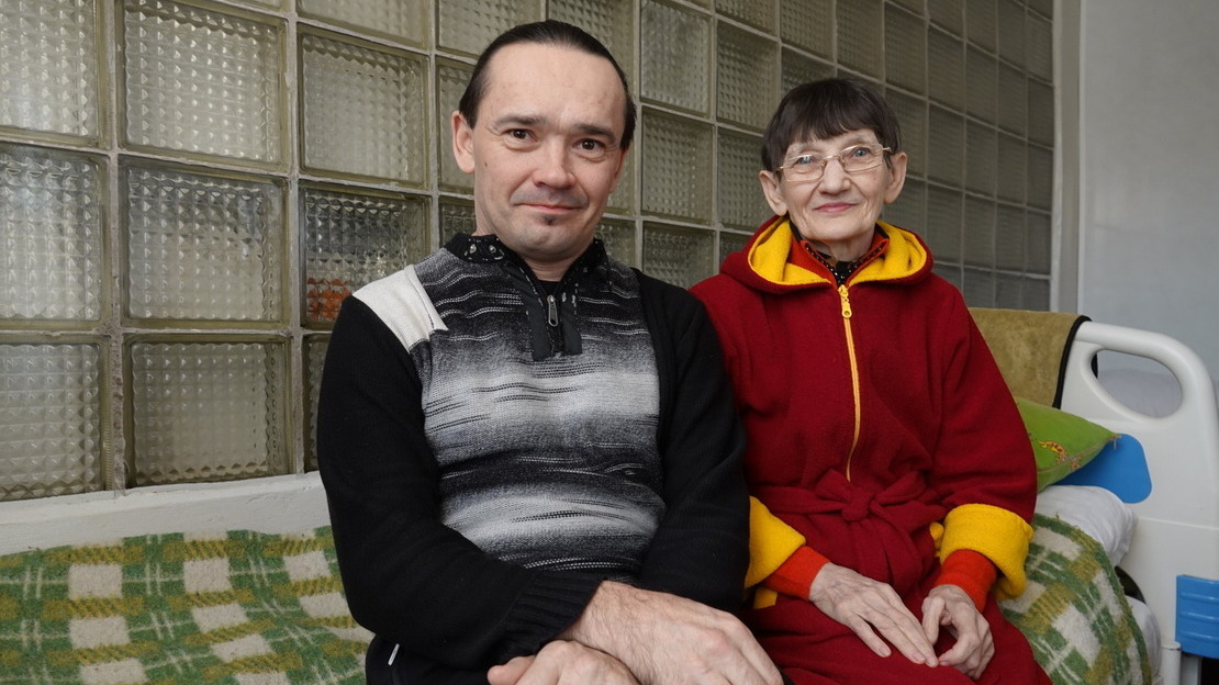 Mykhailo Artamonov and his mother Tamara Artamonov moved to the Ocean of Kindness community center for people with limited mobility, advanced age and disabilities 