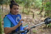Jennifer Diaz works as a deminer near Vistahermosa, Colombia.