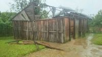 A home detsroyed in Betsizaraina Mahanoro after cyclone Batsirai 