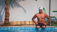 Ramesh training for the Paralympic Games at the swimming pool 