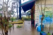 A school in Luzon, Philippines, flooded by rains brought by Typhoon Mangkhut