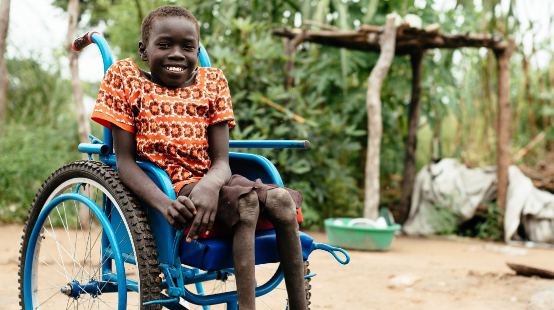 Beatrice, 11, lives in Omugo refugee camp in Uganda (archive photo)