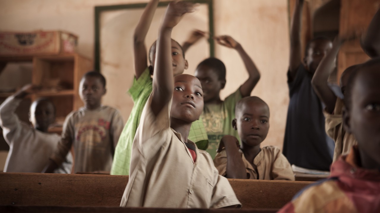 Maria Eliane, 11, was fitted with a artificial limb foot by Handicap International in Burundi.