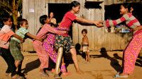 Kanha playing with her friends, Cambodia