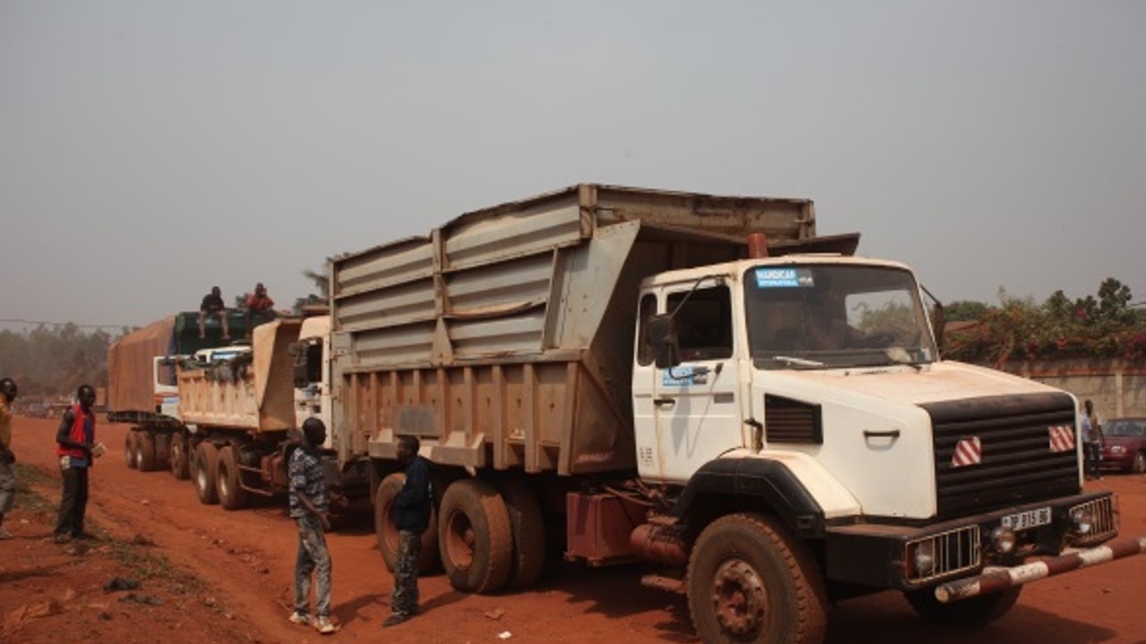 Runway of Sibut airstrip in Central African Republic, after being renovated by Handicap International