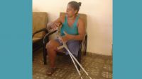 Maria Del Carmen, affected by hurricane Matthew in Cuba