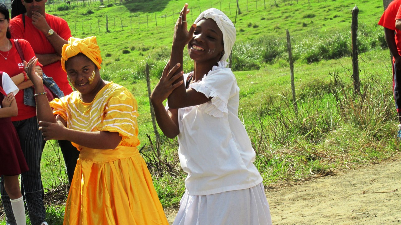 A dance performance by members of Handicap International's community-based-rehabilitation project in Cuba. Project beneficiaries include nearly 400 people with an intellectual disability.