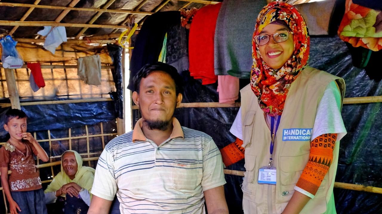 Farhana and Ibrahim after a physical therapy session