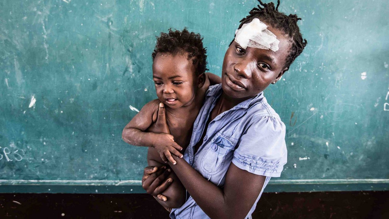 Andrénise Pierre, 20, mother of Donaldson, almost died when Hurricane Matthew devastated the city of Les Cayes.