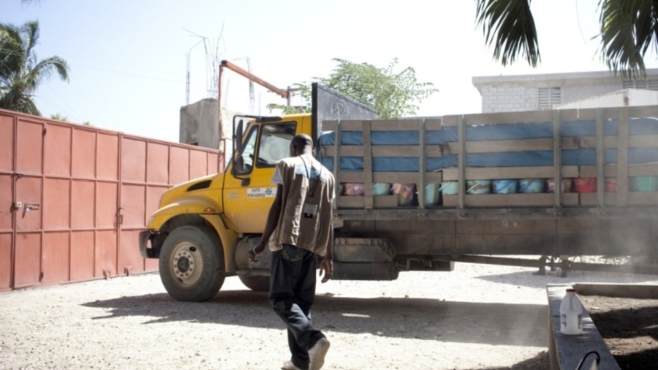 Archive photo: HI's logistics operation in Haiti