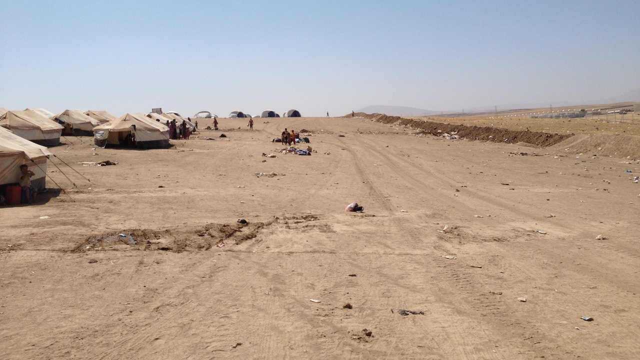 Camp for internally displaced persons in Iraq.