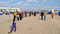 Iraqis in a camp for internally displaced people