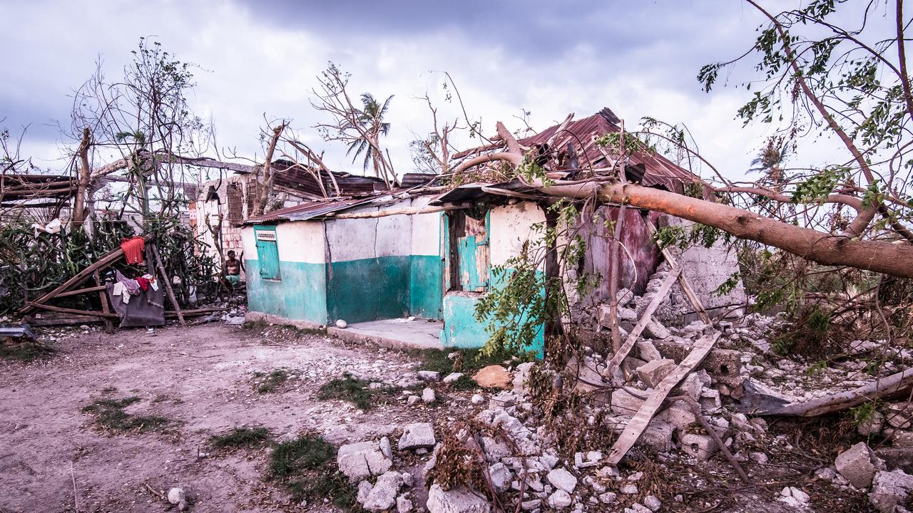 Archive photo: A house destroyed by Hurricane Matthew, October 2016