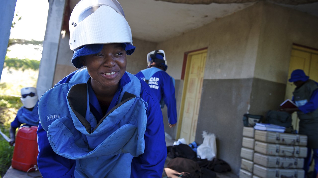 Benvinda, one of Handicap International's amazing deminers, that has helped to free Mozambique from the scourge of landmines.