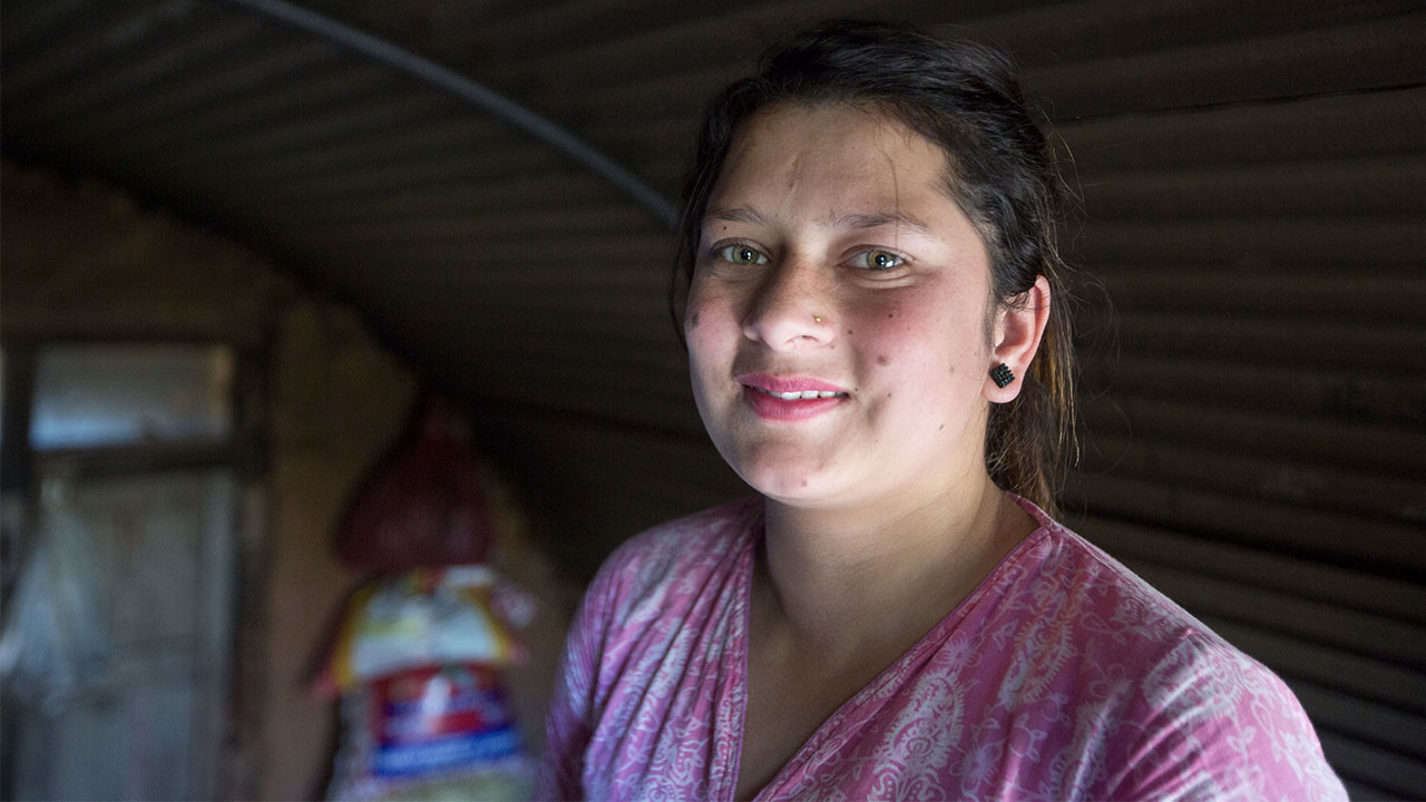 Uma, 18, lost her leg in the 2015 Nepal earthquake