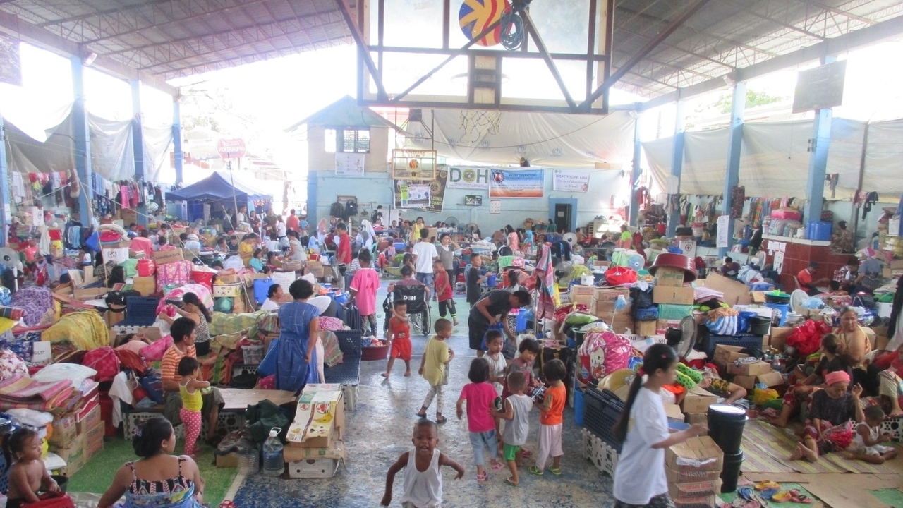 Evacuation center, Lanao del Notre, Philippines 