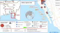 Map from World Food Programme on the current humanitarian situation in the South east of Bangladesh 