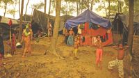 Rohingya refugees in a camp in Bangladesh