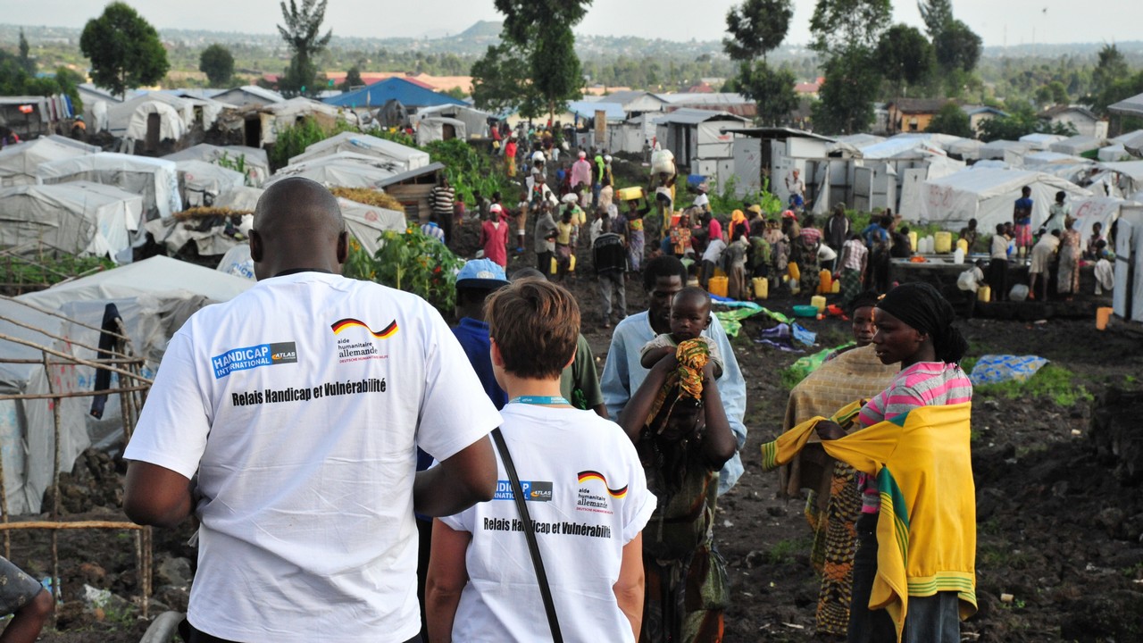 Camp for internally displaced persons in DR Congo.